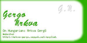 gergo mrkva business card