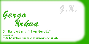 gergo mrkva business card